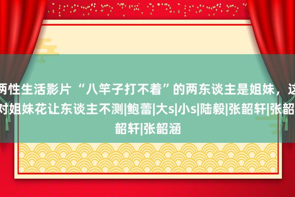 两性生活影片 “八竿子打不着”的两东谈主是姐妹，这4对姐妹花让东谈主不测|鲍蕾|大s|小s|陆毅|张韶轩|张韶涵