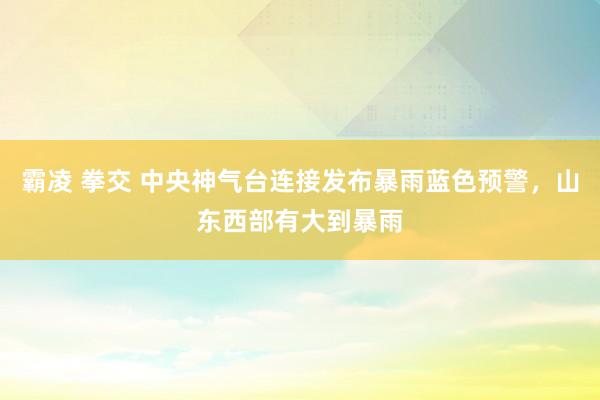 霸凌 拳交 中央神气台连接发布暴雨蓝色预警，山东西部有大到暴雨