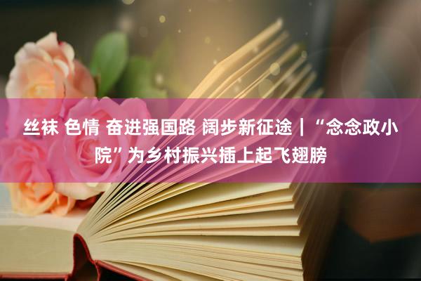 丝袜 色情 奋进强国路 阔步新征途｜“念念政小院”为乡村振兴插上起飞翅膀