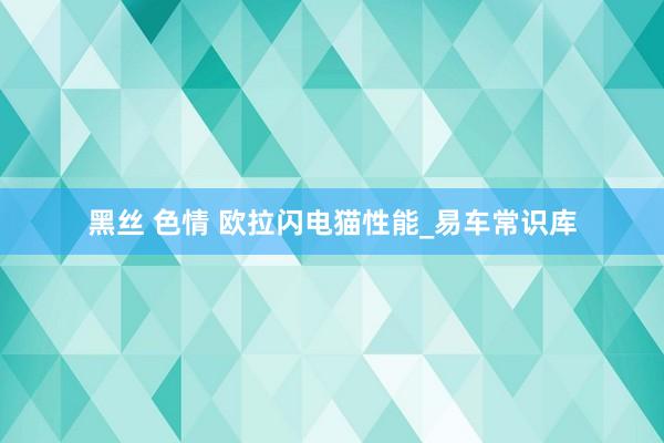 黑丝 色情 欧拉闪电猫性能_易车常识库