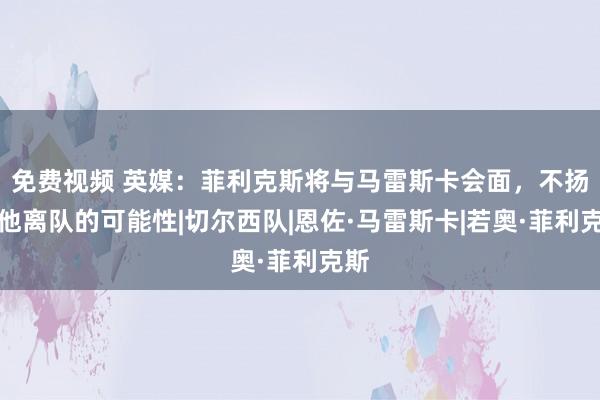 免费视频 英媒：菲利克斯将与马雷斯卡会面，不扬弃他离队的可能性|切尔西队|恩佐·马雷斯卡|若奥·菲利克斯