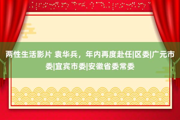 两性生活影片 袁华兵，年内再度赴任|区委|广元市委|宜宾市委|安徽省委常委